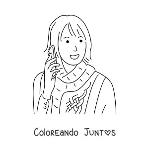 Chica hablando por teléfono