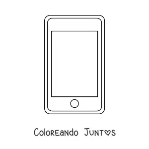 Imagen para colorear de un teléfono moderno