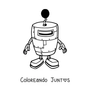 Imagen para colorear de un robot malo