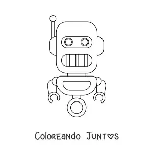 Imagen para colorear de un mini robot