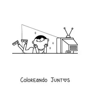 Niño viendo televisión