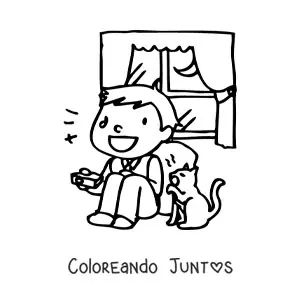 Niño viendo televisión en el sofá