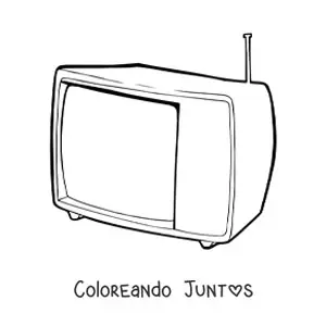 Imagen para colorear de un televisor