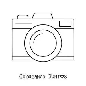 Imagen para colorear de una cámara de fotos