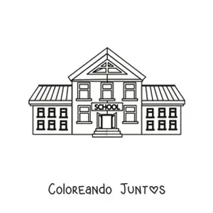 Imagen para colorear de un colegio grande