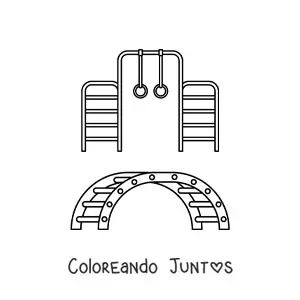 Imagen para colorear de un parque infantil