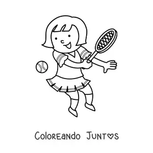 Niña tenista kawaii