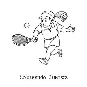 Chica jugando tenis