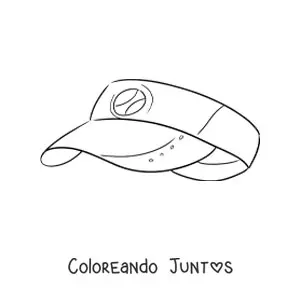 Imagen para colorear de una visera de tenista