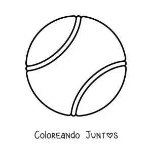 Imagen para colorear de una pelota de tenis