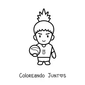 Imagen para colorear de un jugador de voleibol