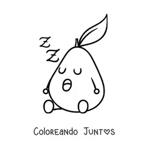 Pera animada durmiendo