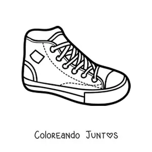 Imagen para colorear de un tenis de bota