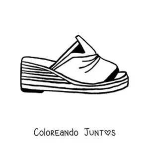 Imagen para colorear de una sandalia de verano