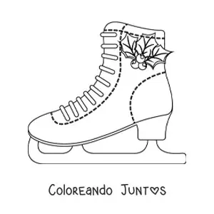 Imagen para colorear de un zapato de patín de hielo