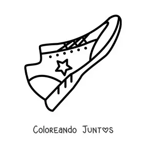 Imagen para colorear de un tenis sencillo