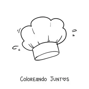 Imagen para colorear de un sombrero de chef