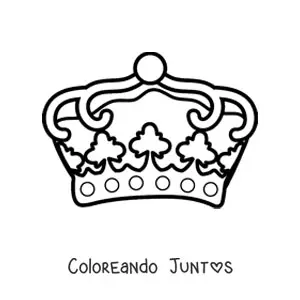 Imagen para colorear de una corona de rey