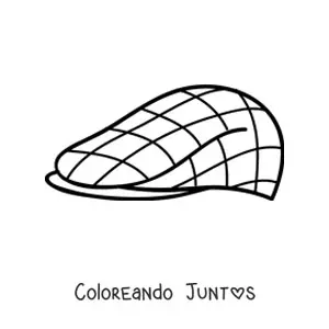 Imagen para colorear de un sombrero estilo boina