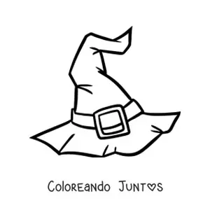 Imagen para colorear de un sombrero de hechicero
