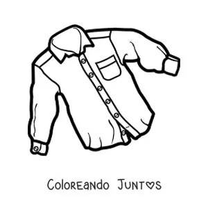 Imagen para colorear de una camisa arrugada