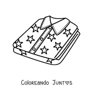 Imagen para colorear de dos camisas dobladas