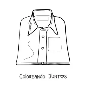 Imagen para colorear de una camisa doblada