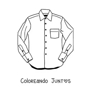 Imagen para colorear de una camisa abotonada