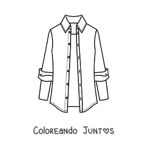 Imagen para colorear de una camisa de hombre