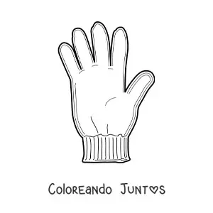 Imagen para colorear de un guante