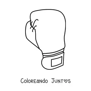 Imagen para colorear de un guante de pelea