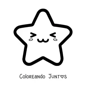 Estrella animada kawaii