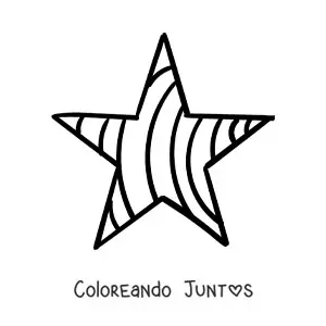 Imagen para colorear de una estrella bonita