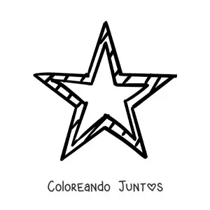 Imagen para colorear de una estrella
