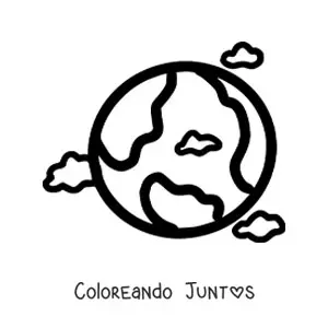 Imagen para colorear de la Tierra
