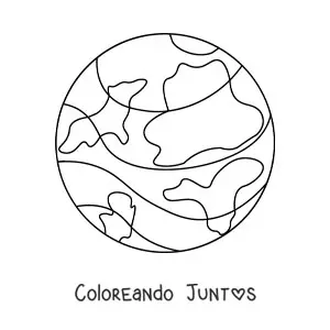 Imagen para colorear de la Tierra desde el espacio