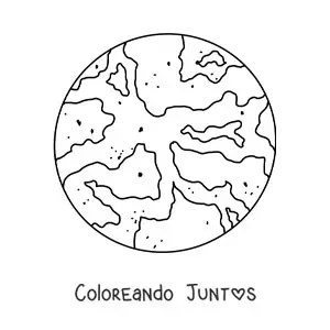 Imagen para colorear del planeta Marte