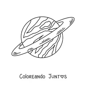 Imagen para colorear del planeta Saturno