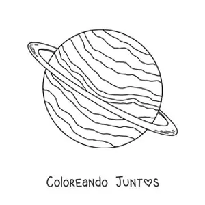 Imagen para colorear del planeta Urano