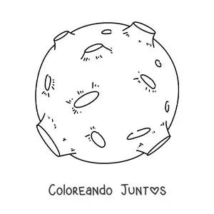 Imagen para colorear de la Luna