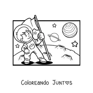 Astronauta en la Luna