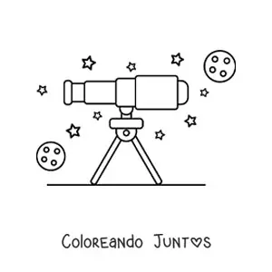 Telescopio y estrellas
