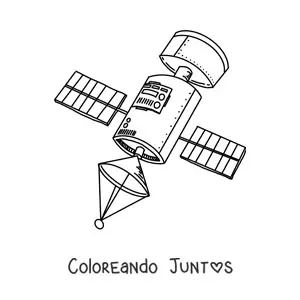 Imagen para colorear de un satélite