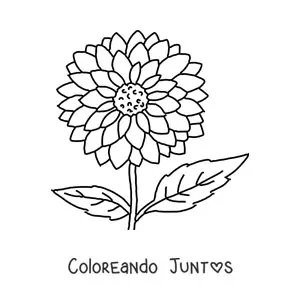 Imagen para colorear de una flor de primavera