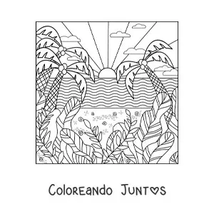 Paisaje con clima de verano