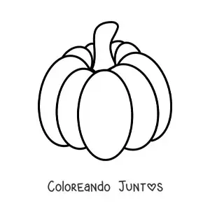 Imagen para colorear de una calabaza