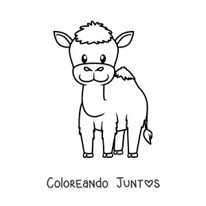 Imagen para colorear de un dromedario animado