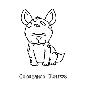 Imagen para colorear de una hiena animada