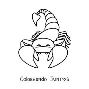 Imagen para colorear de un alacrán del desierto animado