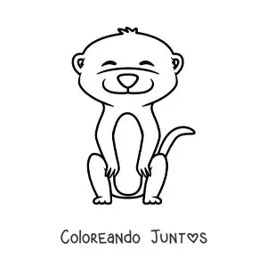 Imagen para colorear de una suricata animada